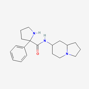 molecular formula C19H27N3O B7311925 N-(1,2,3,5,6,7,8,8a-octahydroindolizin-7-yl)-2-phenylpyrrolidine-2-carboxamide 