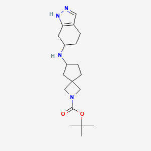 molecular formula C19H30N4O2 B7311962 tert-butyl 6-(4,5,6,7-tetrahydro-1H-indazol-6-ylamino)-2-azaspiro[3.4]octane-2-carboxylate 