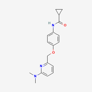 molecular formula C18H21N3O2 B7311970 N-[4-[[6-(dimethylamino)pyridin-2-yl]methoxy]phenyl]cyclopropanecarboxamide 