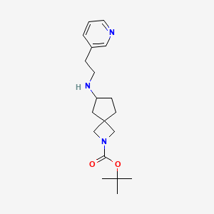 molecular formula C19H29N3O2 B7311991 Tert-butyl 6-(2-pyridin-3-ylethylamino)-2-azaspiro[3.4]octane-2-carboxylate 