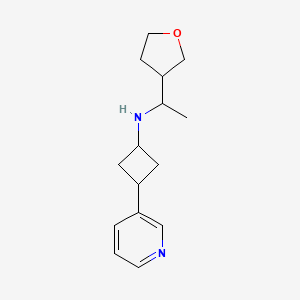 molecular formula C15H22N2O B7312053 N-[1-(oxolan-3-yl)ethyl]-3-pyridin-3-ylcyclobutan-1-amine 