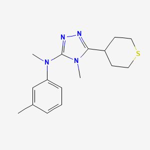 molecular formula C16H22N4S B7312112 N,4-dimethyl-N-(3-methylphenyl)-5-(thian-4-yl)-1,2,4-triazol-3-amine 