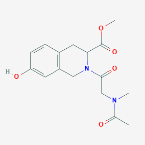 molecular formula C16H20N2O5 B7312132 methyl 2-[2-[acetyl(methyl)amino]acetyl]-7-hydroxy-3,4-dihydro-1H-isoquinoline-3-carboxylate 