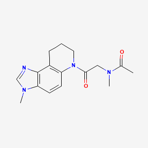 molecular formula C16H20N4O2 B7312145 N-methyl-N-[2-(3-methyl-8,9-dihydro-7H-imidazo[4,5-f]quinolin-6-yl)-2-oxoethyl]acetamide 