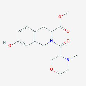 molecular formula C17H22N2O5 B7312158 methyl 7-hydroxy-2-(4-methylmorpholine-3-carbonyl)-3,4-dihydro-1H-isoquinoline-3-carboxylate 