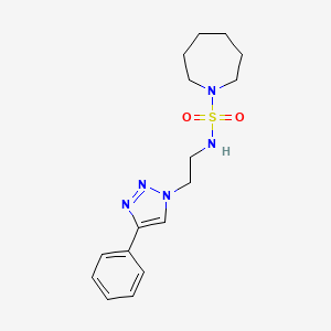molecular formula C16H23N5O2S B7312202 N-[2-(4-phenyltriazol-1-yl)ethyl]azepane-1-sulfonamide 