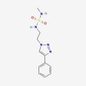 molecular formula C11H15N5O2S B7312215 N-(methylsulfamoyl)-2-(4-phenyltriazol-1-yl)ethanamine 