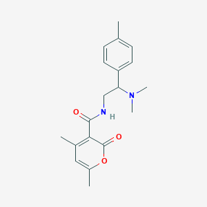 molecular formula C19H24N2O3 B7312850 N-[2-(dimethylamino)-2-(4-methylphenyl)ethyl]-4,6-dimethyl-2-oxopyran-3-carboxamide 