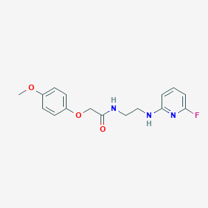 molecular formula C16H18FN3O3 B7312862 N-[2-[(6-fluoropyridin-2-yl)amino]ethyl]-2-(4-methoxyphenoxy)acetamide 