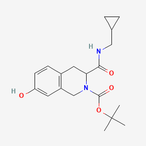 molecular formula C19H26N2O4 B7312871 tert-butyl 3-(cyclopropylmethylcarbamoyl)-7-hydroxy-3,4-dihydro-1H-isoquinoline-2-carboxylate 