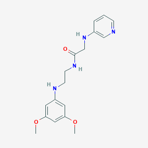 molecular formula C17H22N4O3 B7312959 N-[2-(3,5-dimethoxyanilino)ethyl]-2-(pyridin-3-ylamino)acetamide 