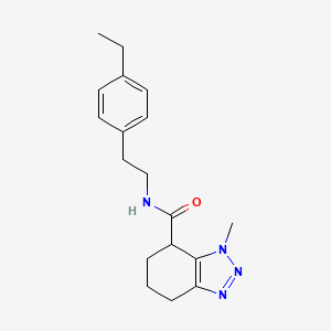 molecular formula C18H24N4O B7312966 N-[2-(4-ethylphenyl)ethyl]-3-methyl-4,5,6,7-tetrahydrobenzotriazole-4-carboxamide 