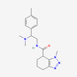 molecular formula C19H27N5O B7312975 N-[2-(dimethylamino)-2-(4-methylphenyl)ethyl]-3-methyl-4,5,6,7-tetrahydrobenzotriazole-4-carboxamide 