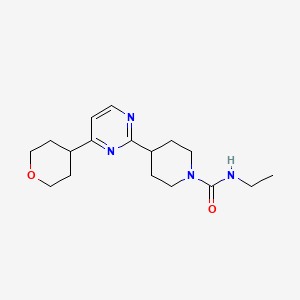 molecular formula C17H26N4O2 B7312994 N-ethyl-4-[4-(oxan-4-yl)pyrimidin-2-yl]piperidine-1-carboxamide 