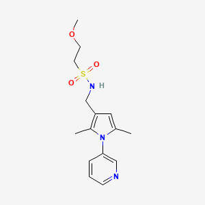 molecular formula C15H21N3O3S B7313047 N-[(2,5-dimethyl-1-pyridin-3-ylpyrrol-3-yl)methyl]-2-methoxyethanesulfonamide 