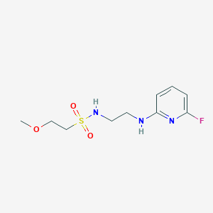 molecular formula C10H16FN3O3S B7313087 N-[2-[(6-fluoropyridin-2-yl)amino]ethyl]-2-methoxyethanesulfonamide 