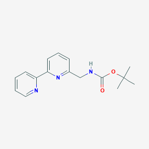 molecular formula C16H19N3O2 B7313174 tert-butyl N-[(6-pyridin-2-ylpyridin-2-yl)methyl]carbamate 