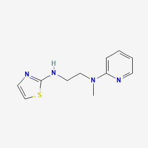 molecular formula C11H14N4S B7313489 N'-methyl-N'-pyridin-2-yl-N-(1,3-thiazol-2-yl)ethane-1,2-diamine 