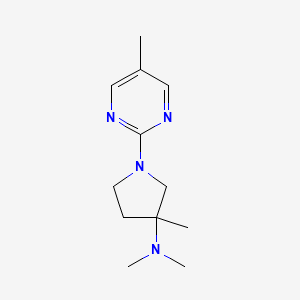 molecular formula C12H20N4 B7313545 N,N,3-trimethyl-1-(5-methylpyrimidin-2-yl)pyrrolidin-3-amine 