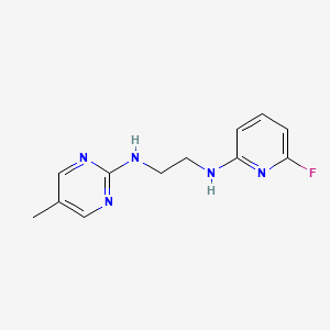 molecular formula C12H14FN5 B7313565 N-(6-fluoropyridin-2-yl)-N'-(5-methylpyrimidin-2-yl)ethane-1,2-diamine 