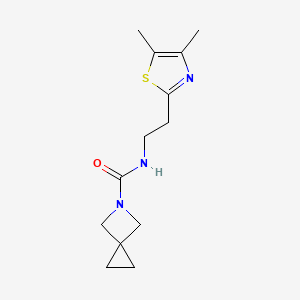 molecular formula C13H19N3OS B7313805 N-[2-(4,5-dimethyl-1,3-thiazol-2-yl)ethyl]-5-azaspiro[2.3]hexane-5-carboxamide 