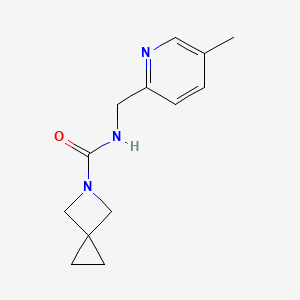molecular formula C13H17N3O B7313829 N-[(5-methylpyridin-2-yl)methyl]-5-azaspiro[2.3]hexane-5-carboxamide 