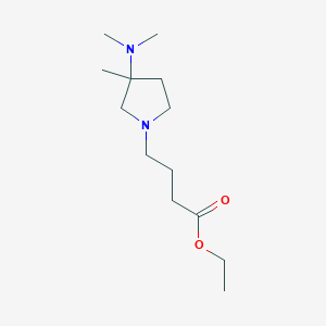 molecular formula C13H26N2O2 B7313841 Ethyl 4-[3-(dimethylamino)-3-methylpyrrolidin-1-yl]butanoate 