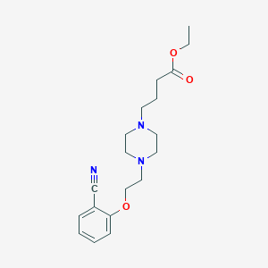 molecular formula C19H27N3O3 B7313869 Ethyl 4-[4-[2-(2-cyanophenoxy)ethyl]piperazin-1-yl]butanoate 
