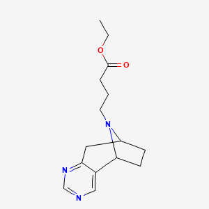 molecular formula C15H21N3O2 B7313924 Ethyl 4-(4,6,12-triazatricyclo[7.2.1.02,7]dodeca-2,4,6-trien-12-yl)butanoate 
