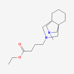 molecular formula C17H30N2O2 B7313953 Ethyl 4-(11-methyl-8,11-diazatricyclo[4.3.3.01,6]dodecan-8-yl)butanoate 