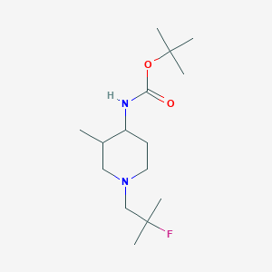 molecular formula C15H29FN2O2 B7314006 tert-butyl N-[1-(2-fluoro-2-methylpropyl)-3-methylpiperidin-4-yl]carbamate 