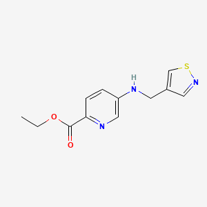 molecular formula C12H13N3O2S B7314083 Ethyl 5-(1,2-thiazol-4-ylmethylamino)pyridine-2-carboxylate 