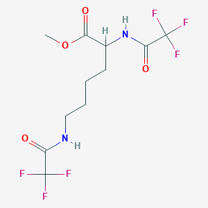 molecular formula C11H14F6N2O4 B073145 Methyl 2,6-bis[(2,2,2-trifluoroacetyl)amino]hexanoate CAS No. 1478-74-6