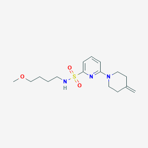 molecular formula C16H25N3O3S B7314838 N-(4-methoxybutyl)-6-(4-methylidenepiperidin-1-yl)pyridine-2-sulfonamide 