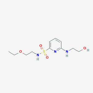 molecular formula C11H19N3O4S B7314851 N-(2-ethoxyethyl)-6-(2-hydroxyethylamino)pyridine-2-sulfonamide 