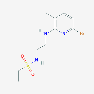 molecular formula C10H16BrN3O2S B7315801 N-[2-[(6-bromo-3-methylpyridin-2-yl)amino]ethyl]ethanesulfonamide 