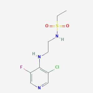 molecular formula C9H13ClFN3O2S B7315850 N-[2-[(3-chloro-5-fluoropyridin-4-yl)amino]ethyl]ethanesulfonamide 