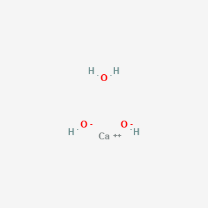molecular formula CaH4O3 B073160 Calcium hydroxide, hydrate CAS No. 1332-69-0