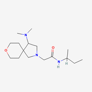 molecular formula C16H31N3O2 B7316090 N-butan-2-yl-2-[4-(dimethylamino)-8-oxa-2-azaspiro[4.5]decan-2-yl]acetamide 