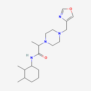 molecular formula C19H32N4O2 B7316121 N-(2,3-dimethylcyclohexyl)-2-[4-(1,3-oxazol-4-ylmethyl)piperazin-1-yl]propanamide 