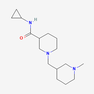 molecular formula C16H29N3O B7316194 N-cyclopropyl-1-[(1-methylpiperidin-3-yl)methyl]piperidine-3-carboxamide 