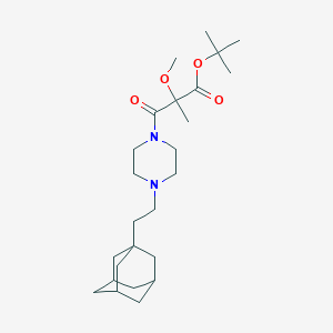 molecular formula C25H42N2O4 B7316276 Tert-butyl 3-[4-[2-(1-adamantyl)ethyl]piperazin-1-yl]-2-methoxy-2-methyl-3-oxopropanoate 