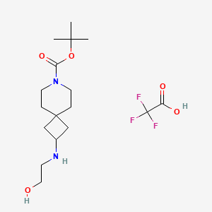 molecular formula C17H29F3N2O5 B7316477 Tert-butyl 2-(2-hydroxyethylamino)-7-azaspiro[3.5]nonane-7-carboxylate;2,2,2-trifluoroacetic acid 