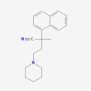 molecular formula C20H24N2 B073165 alpha-Methyl-alpha-(2-piperidinoethyl)-1-naphthaleneacetonitrile CAS No. 1232-82-2