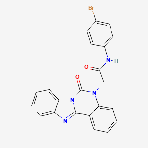 molecular formula C22H15BrN4O2 B7316599 N-(4-bromophenyl)-2-(6-oxobenzimidazolo[1,2-c]quinazolin-5-yl)acetamide 