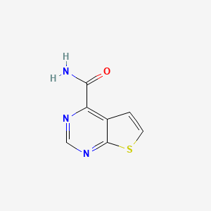 molecular formula C7H5N3OS B7316747 Thieno[2,3-d]pyrimidine-4-carboxamide 