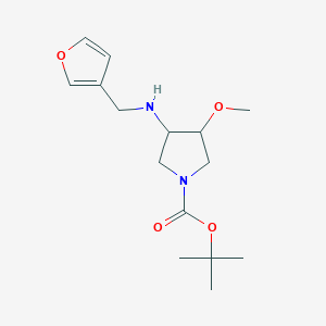 molecular formula C15H24N2O4 B7317182 Tert-butyl 3-(furan-3-ylmethylamino)-4-methoxypyrrolidine-1-carboxylate 
