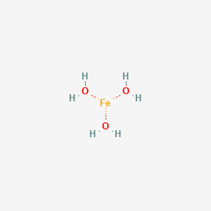 molecular formula Fe(OH)3<br>FeH3O3 B073172 Ferric hydroxide CAS No. 1309-33-7