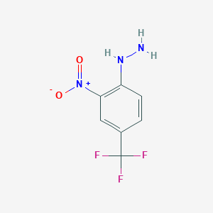 molecular formula C7H6F3N3O2 B073175 2-Nitro-4-(trifluoromethyl)phenylhydrazine CAS No. 1513-50-4