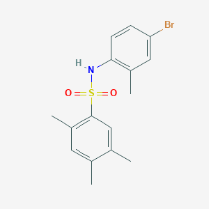 molecular formula C16H18BrNO2S B7317773 N-(4-bromo-2-methylphenyl)-2,4,5-trimethylbenzenesulfonamide 